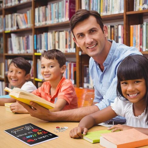 Yinkin Teacher Appreciation Gift Set Teacher Keychain Inspirational Teacher Notebook for Women Teacher Initial Keychain(Initial M Style) in Kuwait