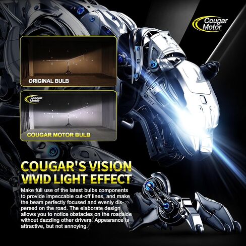 Cougar Motor 9007 Fog Light Bulbs, Driving Light Bulbs Fog Light Pack of 2 in Kuwait