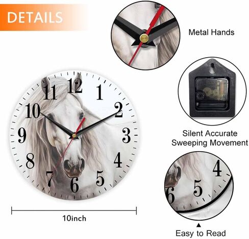 Lavender Flowers Wall Clock Sunlight Pastel Violet Lavande Field 10 Inch Silent Non Ticking Battery Operated Clock Vintage Round Clock for Living Room Bedroom Bathroom Office Decor in Saudi Arabia