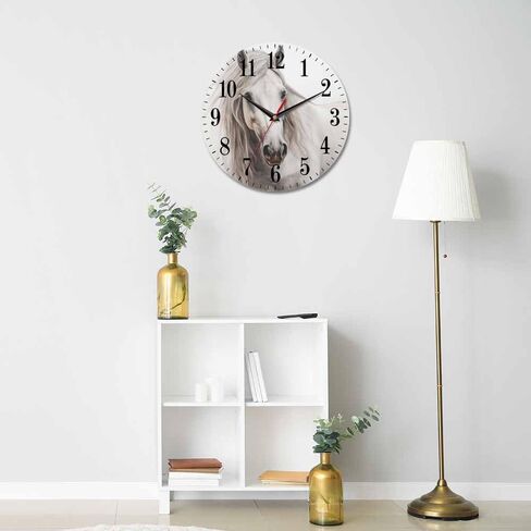 Lavender Flowers Wall Clock Sunlight Pastel Violet Lavande Field 10 Inch Silent Non Ticking Battery Operated Clock Vintage Round Clock for Living Room Bedroom Bathroom Office Decor in Saudi Arabia