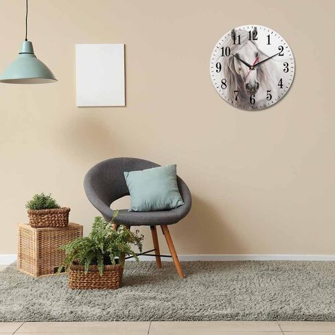 Lavender Flowers Wall Clock Sunlight Pastel Violet Lavande Field 10 Inch Silent Non Ticking Battery Operated Clock Vintage Round Clock for Living Room Bedroom Bathroom Office Decor in Saudi Arabia