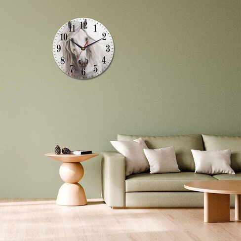 Lavender Flowers Wall Clock Sunlight Pastel Violet Lavande Field 10 Inch Silent Non Ticking Battery Operated Clock Vintage Round Clock for Living Room Bedroom Bathroom Office Decor in Saudi Arabia