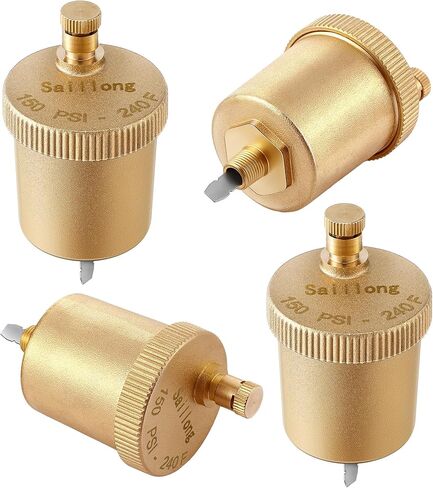 Saillong 1 Pack 1/8 Inch Automatic Air Vent Valve, Automatic Air Bleed, Float Air Vent Valve for Hot Water Radiators Heating System in Kuwait