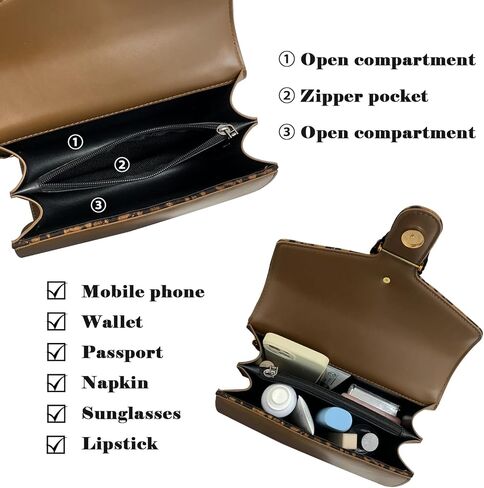 MYHOZEE Crossbody Bags for Women - Snake Printed Clutch Purses Leather Chain Shoulder Bags Evening Handbags in Kuwait