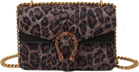 MYHOZEE Crossbody Bags for Women - Snake Printed Clutch Purses Leather Chain Shoulder Bags Evening Handbags in Kuwait