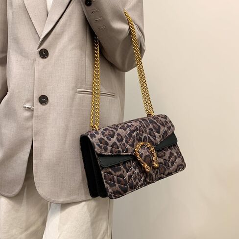 MYHOZEE Crossbody Bags for Women - Snake Printed Clutch Purses Leather Chain Shoulder Bags Evening Handbags in Kuwait