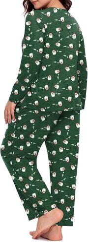 Anydeer Women Pajama Sets Long Sleeve Loungewear Fall 2 Piece Sleepwear Top Pjs Pants With Pockets in Saudi Arabia