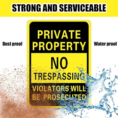 40 Pcs Private Property No Trespassing Sign 7 x 10 Inch Metal Violators Will Be Prosecuted Signs Reflective Aluminum Private Property Sign Weatherproof Private Sign for Indoor or Outdoor Use in Saudi Arabia