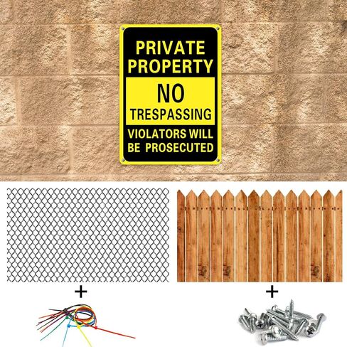 40 Pcs Private Property No Trespassing Sign 7 x 10 Inch Metal Violators Will Be Prosecuted Signs Reflective Aluminum Private Property Sign Weatherproof Private Sign for Indoor or Outdoor Use in Saudi Arabia