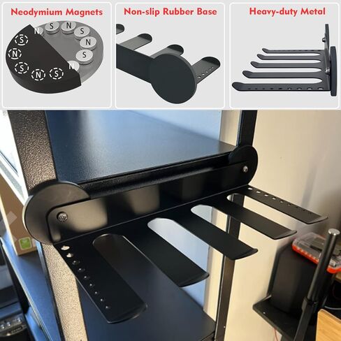 MUTUACTOR Super Power Tool Organizer Heavy Duty,Magnetic Mount Drill Holder Tool Storage,Anti-slip Magnetic Impact Drilling Driver Wrench Holder for Indoors Installation Repair Fixing in Saudi Arabia