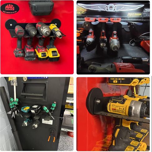 MUTUACTOR Super Power Tool Organizer Heavy Duty,Magnetic Mount Drill Holder Tool Storage,Anti-slip Magnetic Impact Drilling Driver Wrench Holder for Indoors Installation Repair Fixing in Saudi Arabia
