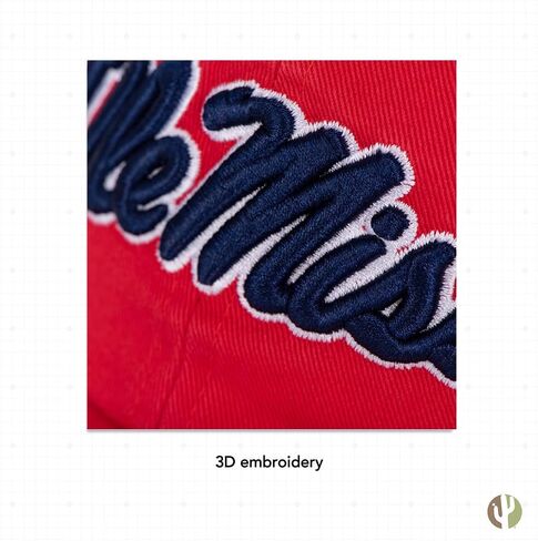 Desert Cactus Ole Miss University of Mississippi Baseball Hat Rebels U of M Brimmed Embroirderd Hats Cap Adjustable Cloth Strap Adult (Style B1) Blue in Saudi Arabia