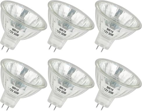 MR16 Halogen Bulb 12V 20W GU5.3 Bi-Pin Base, 2800K Warm White, Dimmable, High Output for Track Light, Landscape (Pack of 6) in Saudi Arabia