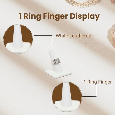 Novel Box® Single Finger Steel Gray Ring Stand Holder Jewelry Display 2X2X2 + NB Cleaning Cloth in Kuwait