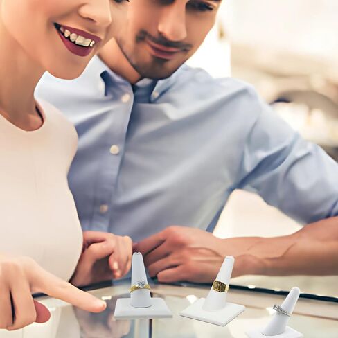 Novel Box® Single Finger Steel Gray Ring Stand Holder Jewelry Display 2X2X2 + NB Cleaning Cloth in Kuwait