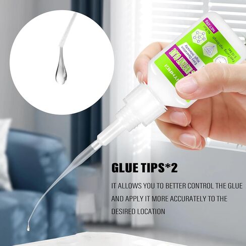 Wood Glue, 2 Pack Tacky Glue, High Strength Fast Drying Clear Wood Glue, Wood Glue for Woodworking, Suitable for Furniture, Garden, Wood Crafts, DIY, Metal to Wood，Wood to Wood in Saudi Arabia