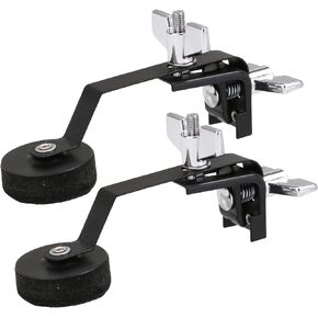 2PCS Drum Damper Mute Silencer - Black Metal and Felt Tone Control Mute Silencer for Snare Drums Accessories - Reduce Unwanted Noise and Improve Sound Quality