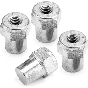 QWORK Car Positive Negative Battery Post Terminal, 2 Pair Zinc Alloy Battery Adapter, 3/8 Female Stud Adapter