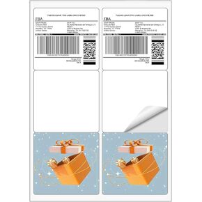 3-1/3"x 4" Shipping Address Labels, 600 Count Adhesive Stickers Labels for Laser/Inkjet Printer, 6 per Page [Paper 8.5" x 11"] Printable Mailing Labels
