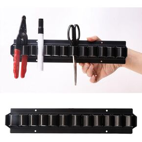 EKDJKK Horse Whip Crop Holder, Whip Rack Wall Mounted, Bracket for Horse Stables, Durable Horse Whip Storage Organizer, Holds up to 12 Whips or Crops, Black