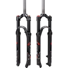 BUCKLOS Mountain Bicycle Suspension Forks, 26/27.5/29 inch MTB Bike Front Fork with Preload Adjustment, 100mm Travel 28.6mm Threadless Steerer