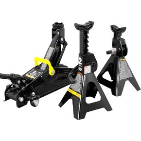 Torin AT82001B-2 Hydraulic Floor Jack Combo with 2 Jack Stands, 2 Ton (4,000 lb.), Black