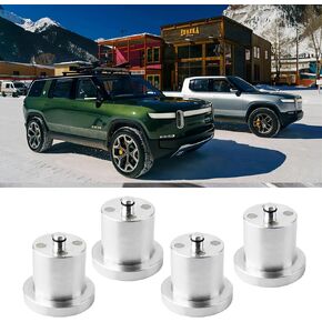 من أجل Rivian Jack Puck رفع كرات الصولجان Rivian R1t R1s - وسادات جاك Tesmirror لمقبس الأرضية لملحقات Rivian R1s R1t، 4 عبوات، 3 Gen إضافة 4 مغناطيسات