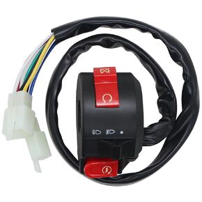 Left Starter Kill Light Switch Assembly 8 Wire 3 Function Fit for 50cc 70 cc 90cc 110 cc 125cc 150cc ATVs Quad 4 Wheeler SunL Coolster.
