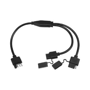 X AUTOHAUX 4 Way Y Splitter Harness Cable for LED Trailer Lights Tailgate Light Bar Trailer Adapter 4 Way Male to Dual Female Trailer Connector 4 Pin Trailer Wire Extension for Truck RV Van