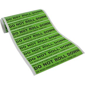 FOSHIO 100pcs/roll "DO NOT ROLL Down " Automotive Self-Adhesive Stickers Warning Label for Auto Vinyl Wraps Tool