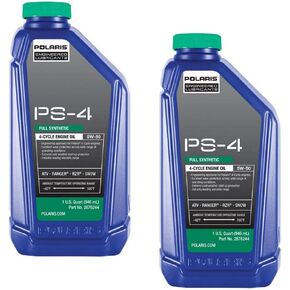 Polaris PS-4 Full Synthetic 5W-50 4-Cycle Engine Oil 1QT 2876244 OEM for ATV Ranger RZR Snow 2 PACK