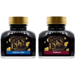 Diamine - 80ml Fountain Pen Ink 2 Pack - Oxblood & Majestic Blue