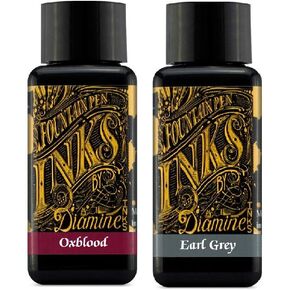 Diamine - 30ml Fountain Pen Ink 2 Pack - Oxblood & Earl Grey