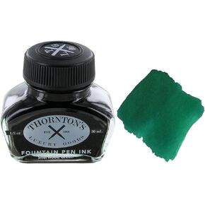 Thornton's Luxury Goods Premium Fountain Pen Ink Bottle 30ml | Smooth Effortless Flawless Writing | Suitable for All Brand and Calligraphy Pens | Office Supplies (Sherwood Green)