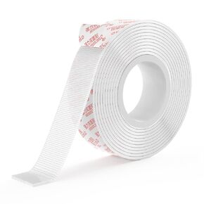 Easy Cut Double Sided Adhesive Tape Heavy Duty with Mesh（1.18 Inch x 9.85FT） Strong Two Sided Mounting Tape,Removable Clear Double Sided Stick Tape for Walls/Poster/Wall Hanging/Craft