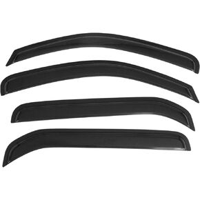 Window Visor Compatible with 2005-2016 Nissan Xterra, Acrylic Unpainted Black Sun Rain Shade Guard Wind Vent Air Deflector by IKON MOTORSPORTS, 2006 2007 2008 2009 2010 2011 2012 2013 2014 2015
