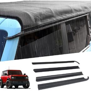 Mabett Window Visor Rain Guard for Ford Bronco 2021 2022 2023 2024 Accessories 4-Door Protect from Raindrops Sound Noise Sun Rays (4PCS)