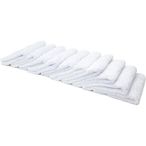 Korean Plush Premium Edgeless Microfiber Detailing Towels (16"x16") 4-Pack (Blue)