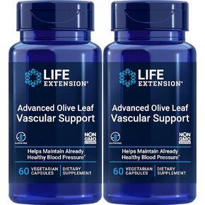 Life Extension Advanced Olive Leaf Vascular Support, 60 Vegetarian Capsules (Pack of 2)