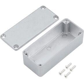 DaierTek 1590A Metal Guitar Pedal Enclosure Diecast Aluminum Stomp Box Case 92x38x31 MM Unfinished for Guitar Effect Toggle Switch Box