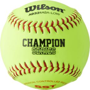 WILSON A9331ASA Series Softball (12-Pack), 11-Inch, Optic Yellow