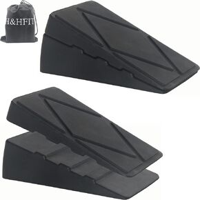 Squat Wedge Block 2 Set (4PCS) Adjustable Rubber Non-Slip Squat Ramp for Heel Elevated Squat and Weight Lifting Improve Mobility Balance and Strength Performance in Kuwait