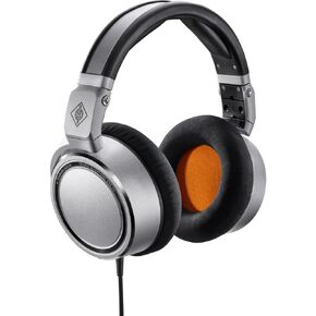 Neumann NDH 20 Closed Back Monitoring Professional Studio Headphones Gaming, Mixing, Mastering, Video or Audio Production, 3M straight cable w 1’8" stereo connector and 1/4" adaptor, Nickle, Large