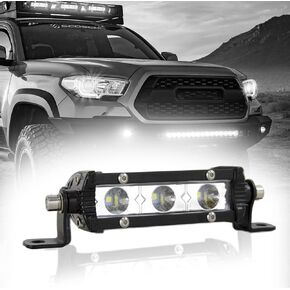 SKYWORLD 37inch 180W Single Row LED Light Bar Spot Flood Combo Beam Fog Light 6000K 95cm Slim Car Lamp Offroad Driving Lights for Truck Car ATV SUV 4X4 4WD Tractor SUV