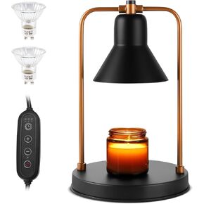 Candle Warmer Lamp with Timer & Dimmer, No Flame Scented Adjustable Electric Candles Warmer Lamp for Jar Wax - Black in Kuwait