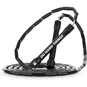 Elite SRS; Do Hard Things, Beaded Jump Rope - Adjustable Jump Ropes for Fitness with Unbreakable Handles and Shatterproof Beads - Perfect Addition to Your Exercise Equipment