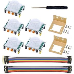 5Pcs HC-SR501 PIR Motion Sensor Module + 2Pcs Exclusive housing for Arduino Raspberry Pi Toys, Lamps, Electronic Equipment