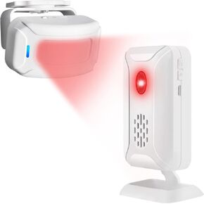 Motion Sensor Alarm Motion Detectors Bed Alarms Elderly Fall Prevention Devices, Upgraded Caregiver Pager Fall Alert Devices for Elderly, Door Chime for Business When Entering Door Alarm Sensor