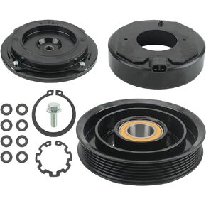 AUTOKAY A/C AC Compressor Clutch Assembly Kit Pulley Coil Set Compatible with Honda Odyssey 3.5L 2005-2007 Pilot Ridgeline Accord Acura TL MDX