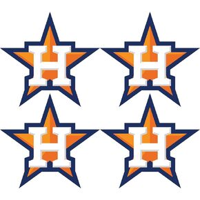 MLB Set of 4 Houston Astros Team Logo Stickers Four Individual Major League Baseball Official Helmet Emblems Texas in Kuwait